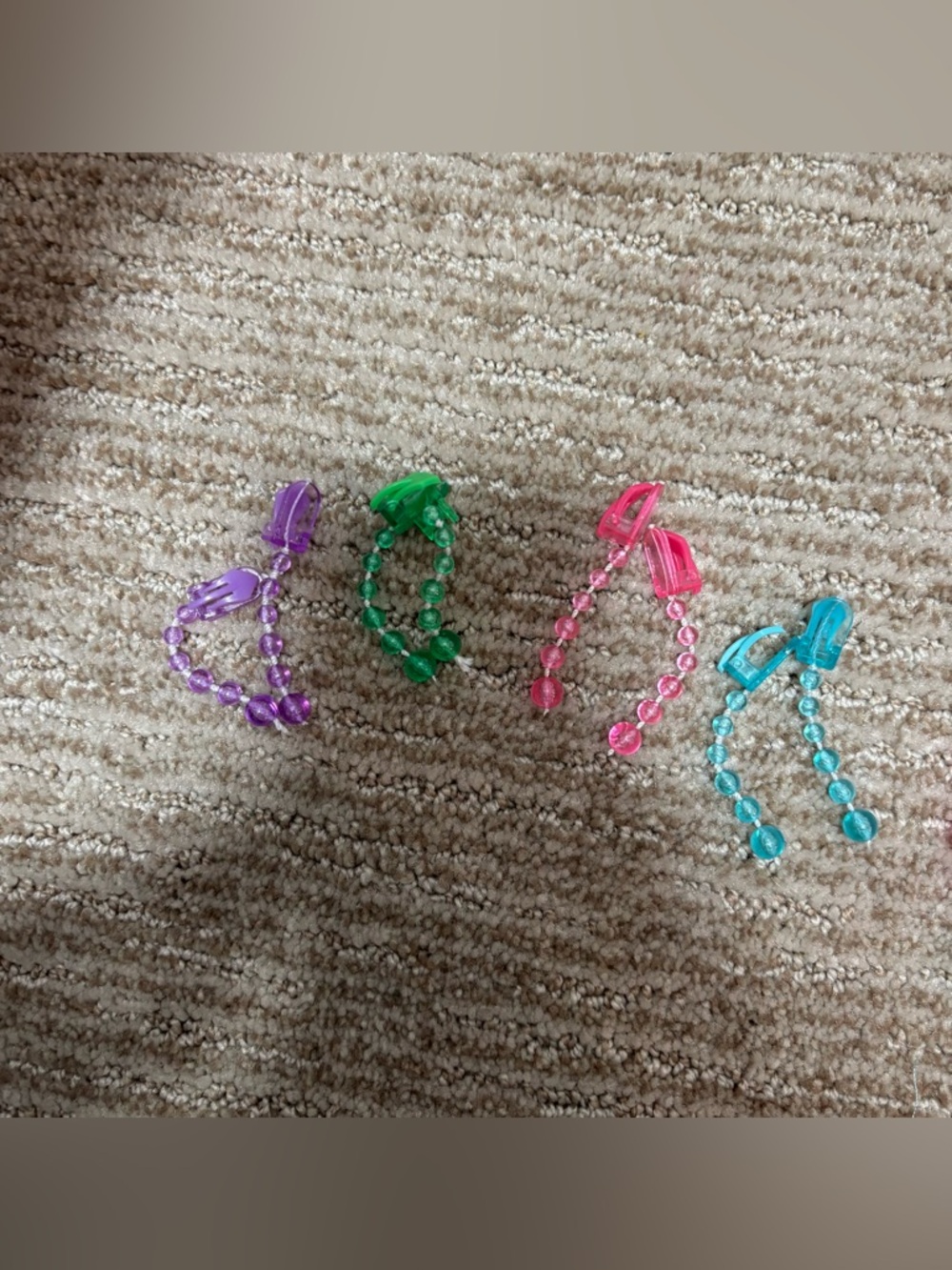 4 Sets of Earrings for Pretty Pretty Princess Game Replacement Parts